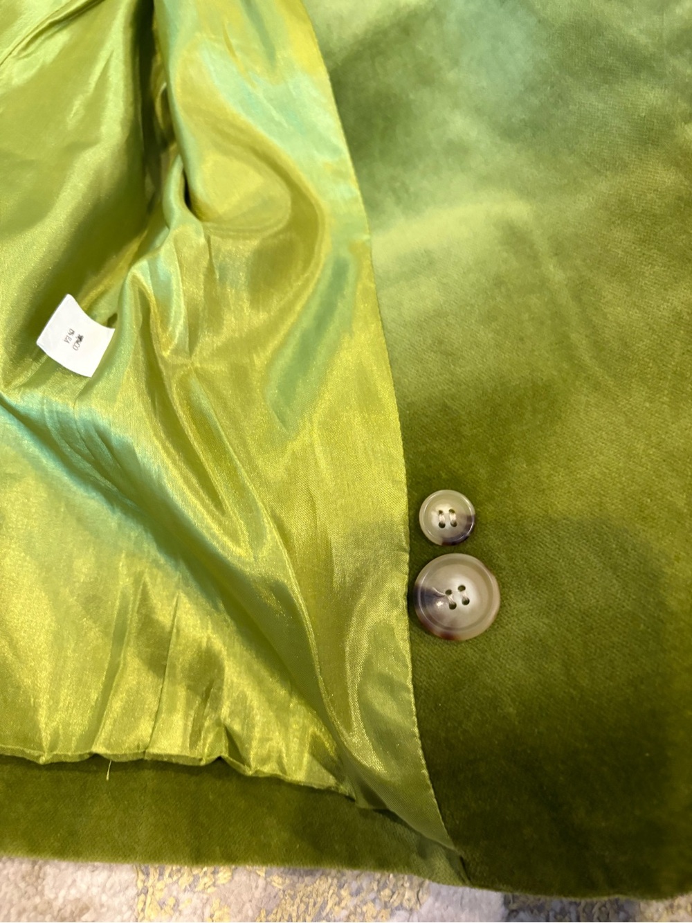 Chaiken Moss Green Velvet Blazer - Picture 11 of 12